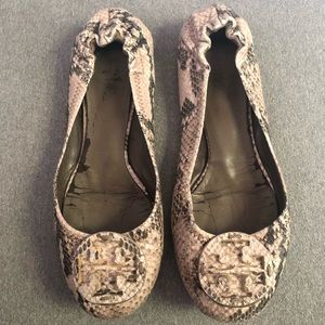 Tory Burch snakeskin flats